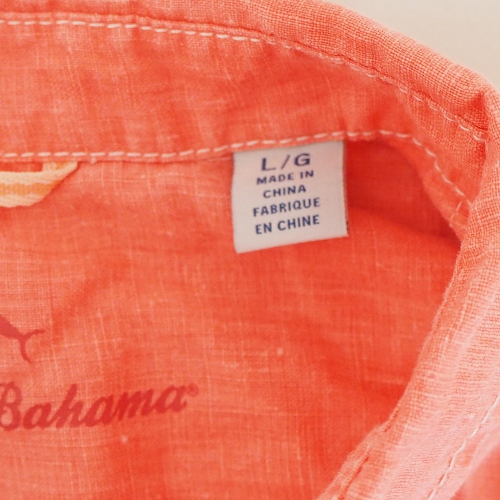 Tommy Bahama Men's 100% Linen Button Down Shirt Size Large Beach Vacation Resort - Picture 3 of 12